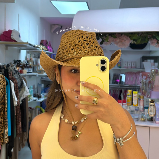 Sombrero Vaquero Playero Liso (Tipo paja)