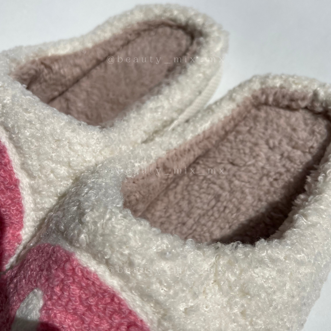 Pantuflas Happy Face:) Color rosa