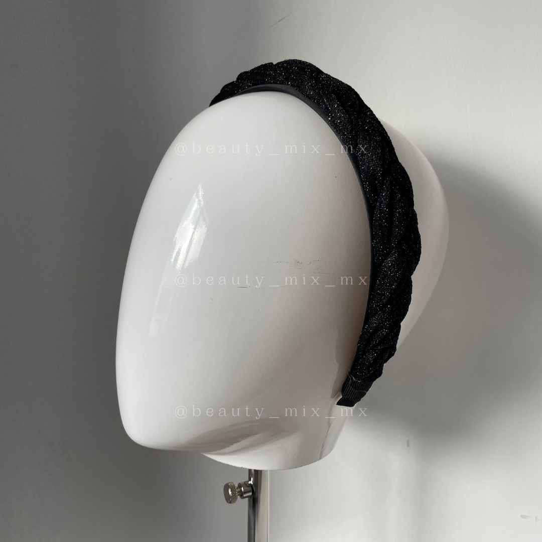 Diadema trenza brillante