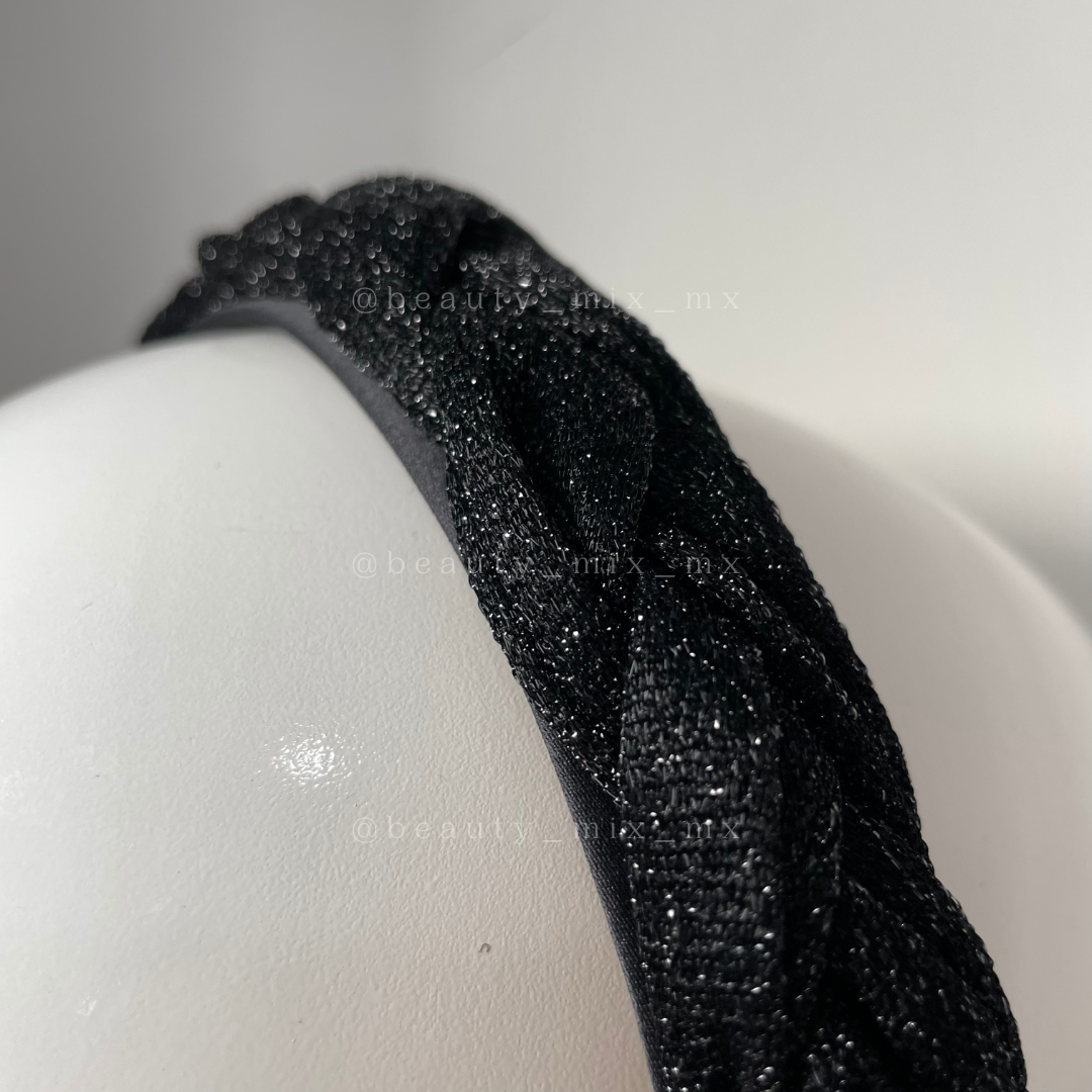 Diadema trenza brillante