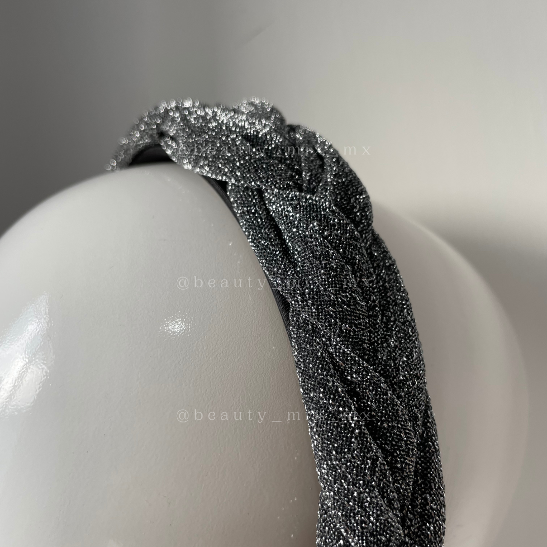 Diadema trenza brillante