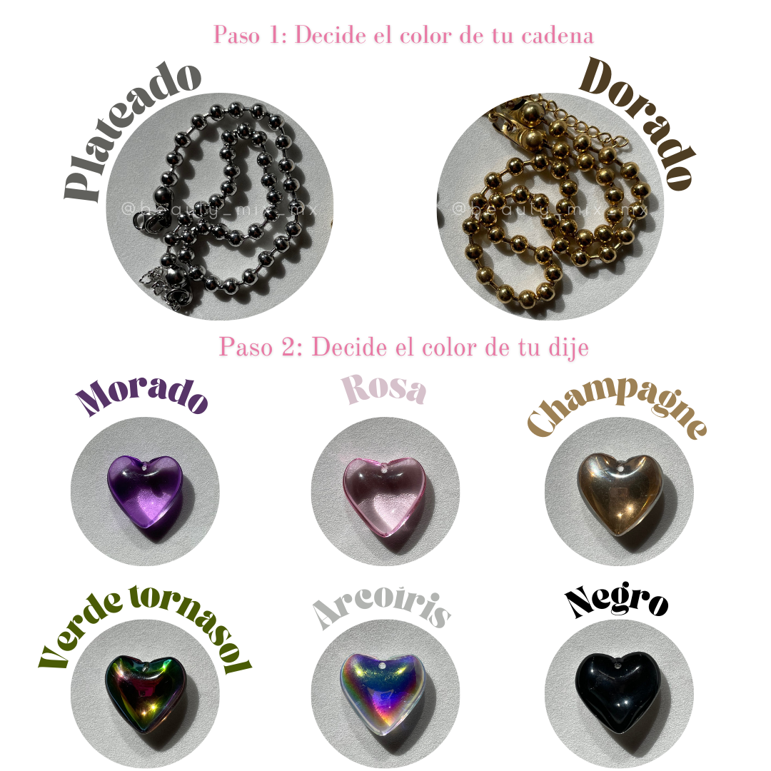 Collar "Aura heart"