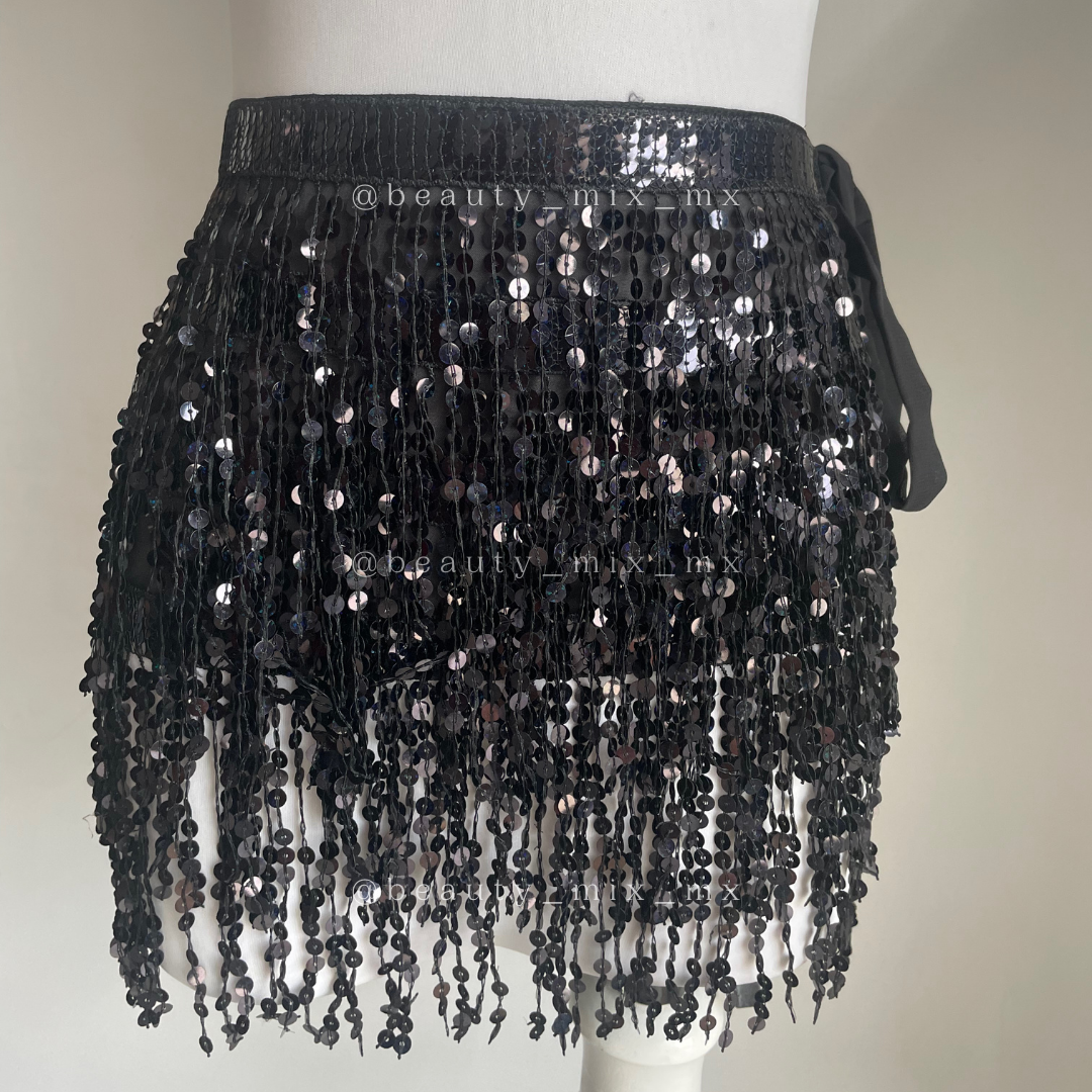 Falda lentejuelas NEGRO (unitalla)