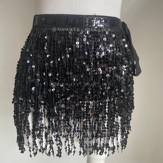 Falda lentejuelas NEGRO (unitalla)