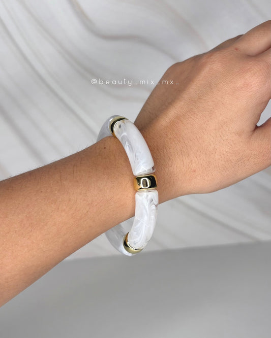 Pulsera 09 resina blanca