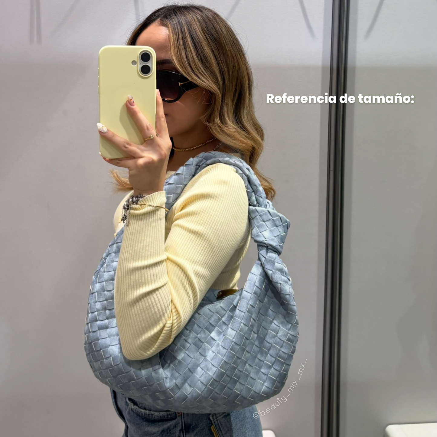 Aria Bag XL Azul Denim (Dup* Bottega Veneta)