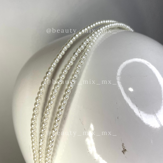 Diadema triple perlas