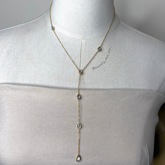 Collar 44 Dorado Zirconias