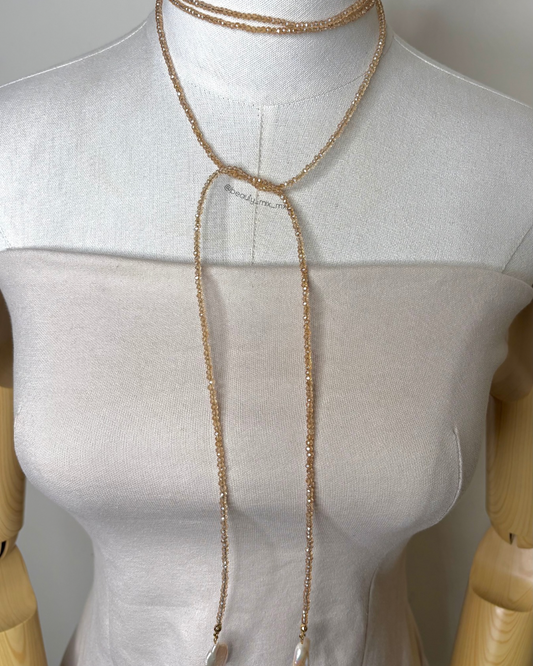 Collar 31 Cristales Champange