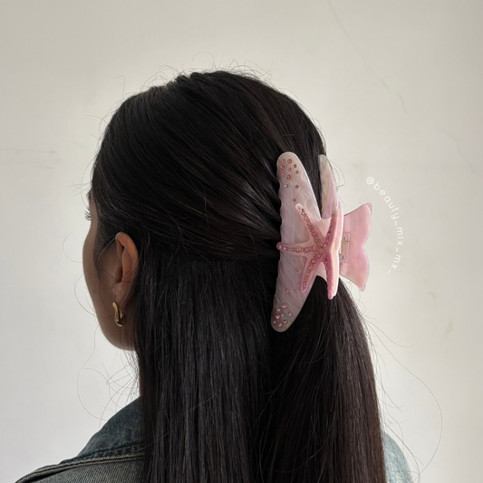 Pinza estrella de mar rosa