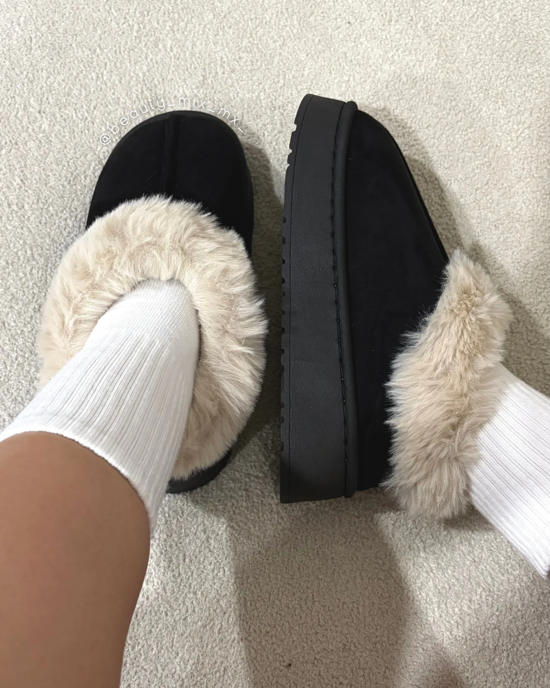Pantuflas Botita Negro