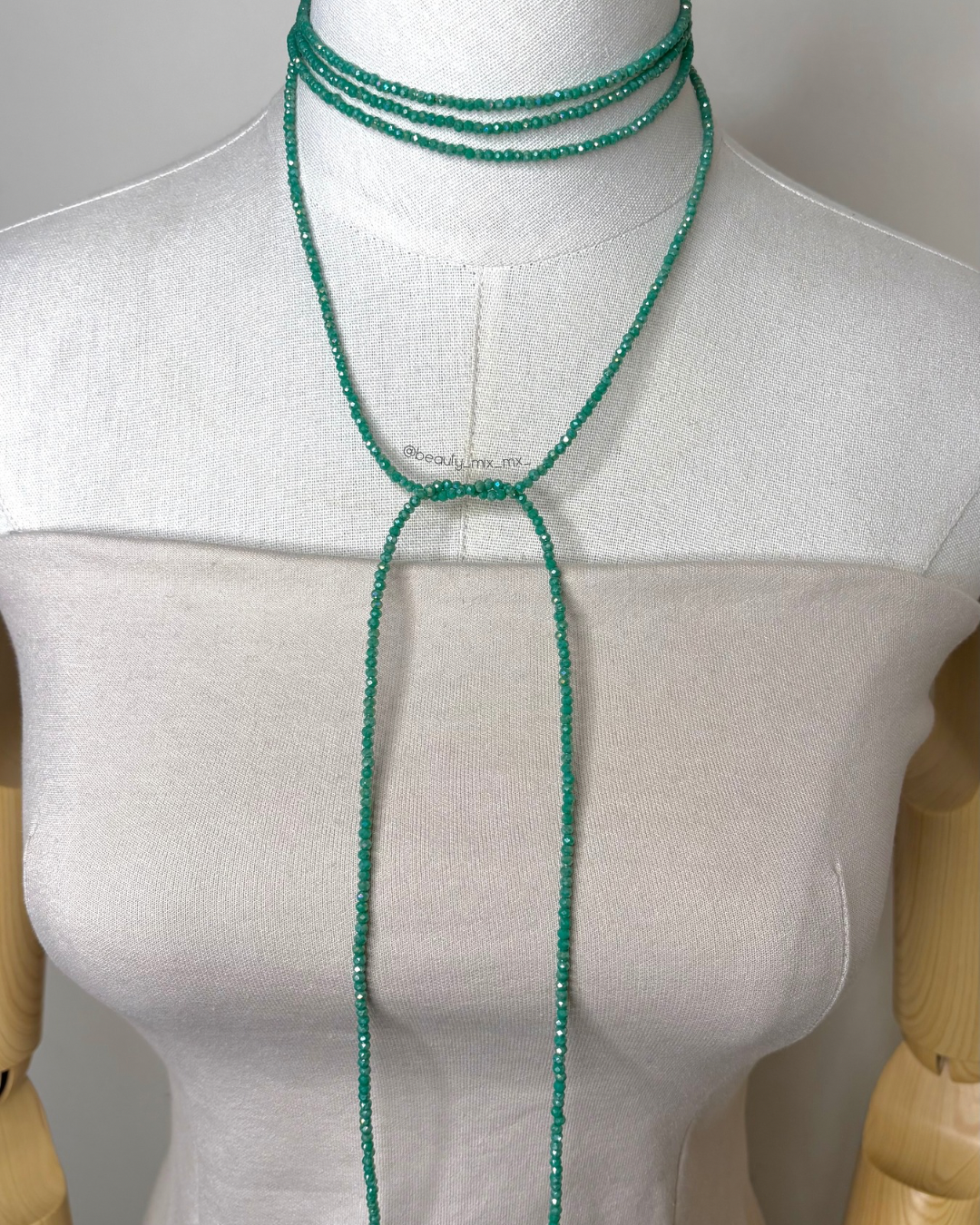 Collar 31 Cristales Turquesa