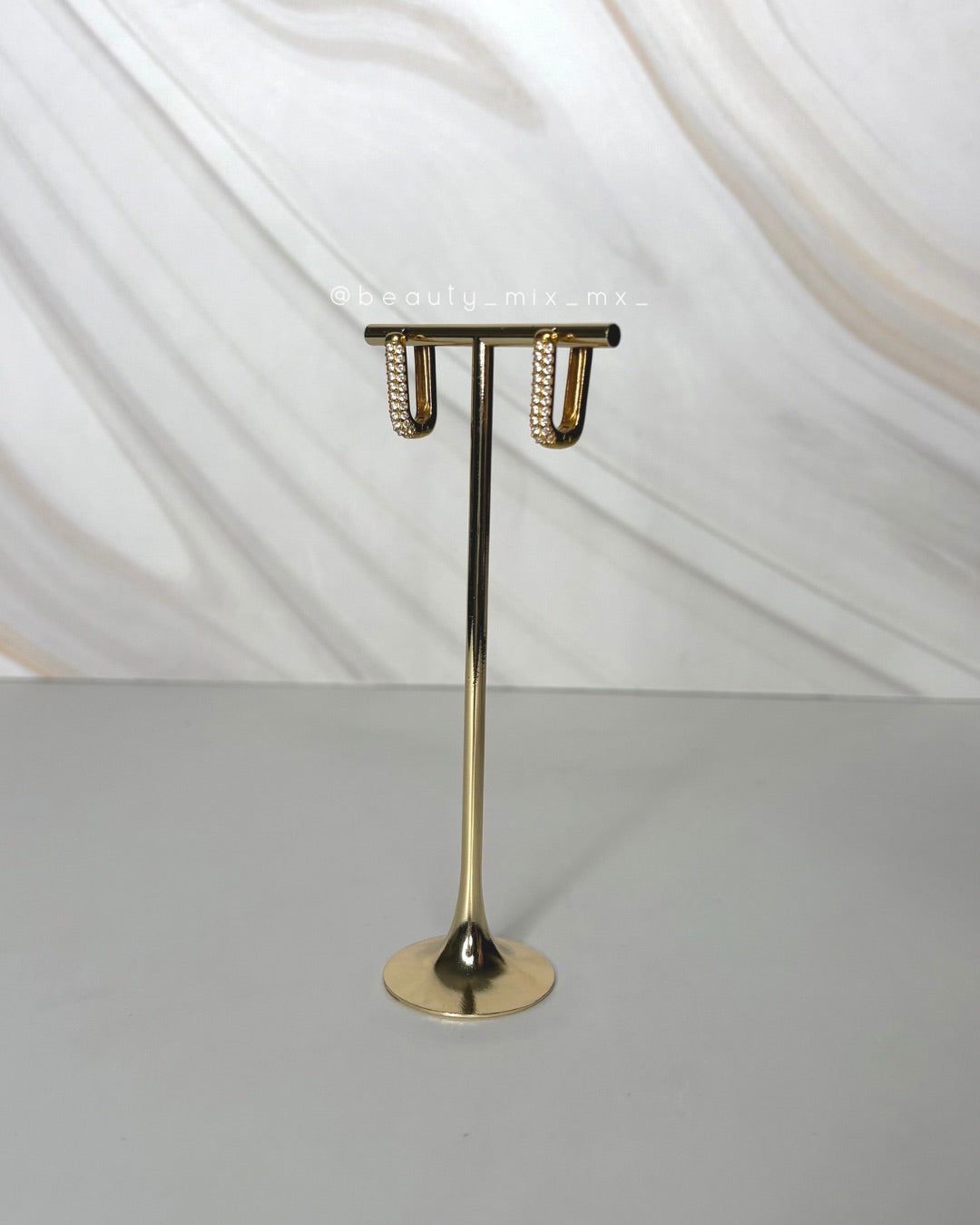 Aretes 12 Dorado con zirconias