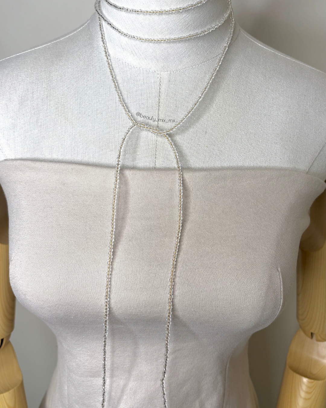 Collar 31 Cristales Transparente
