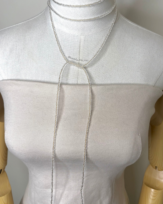 Collar 31 Cristales Transparente