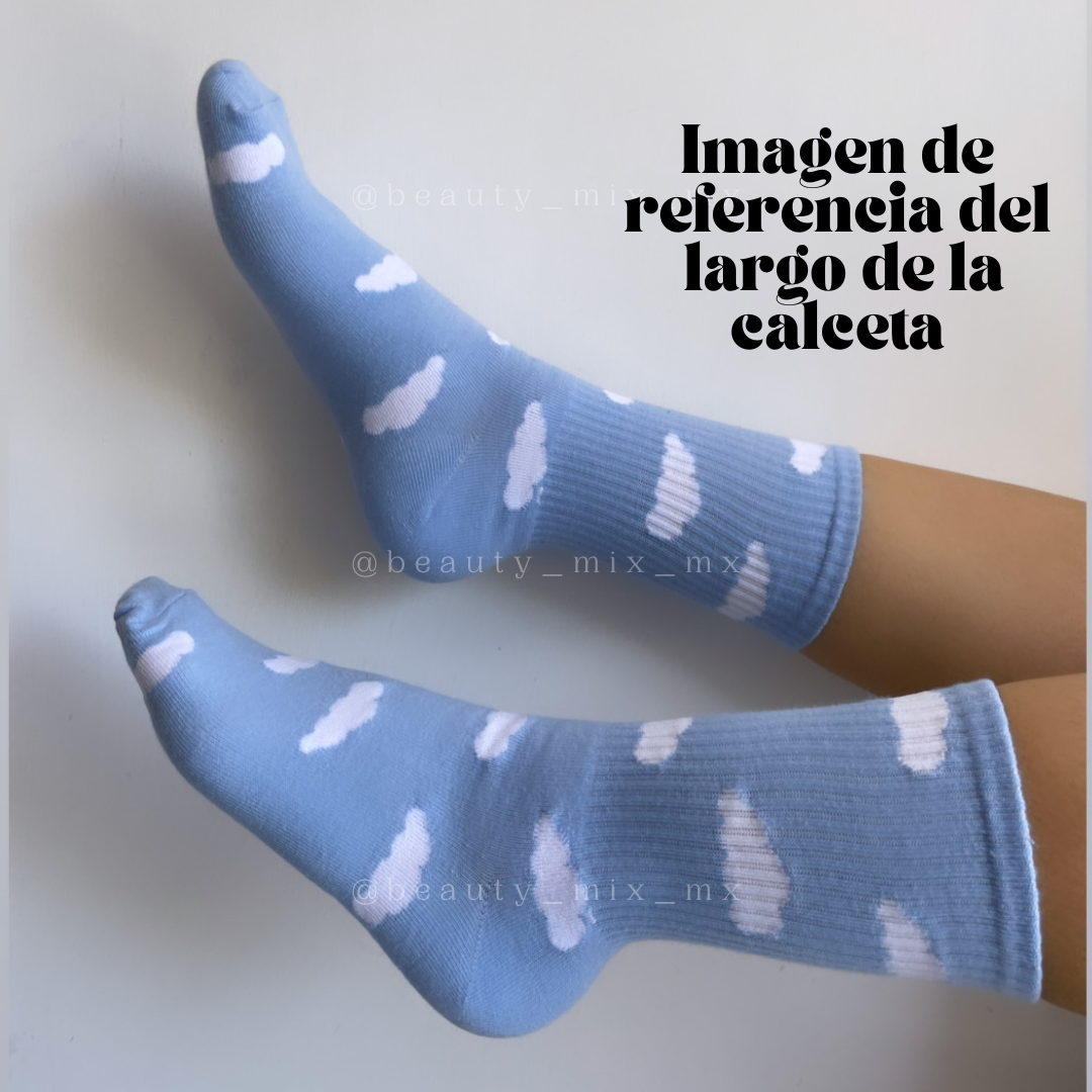 Calcetas rosas corazones