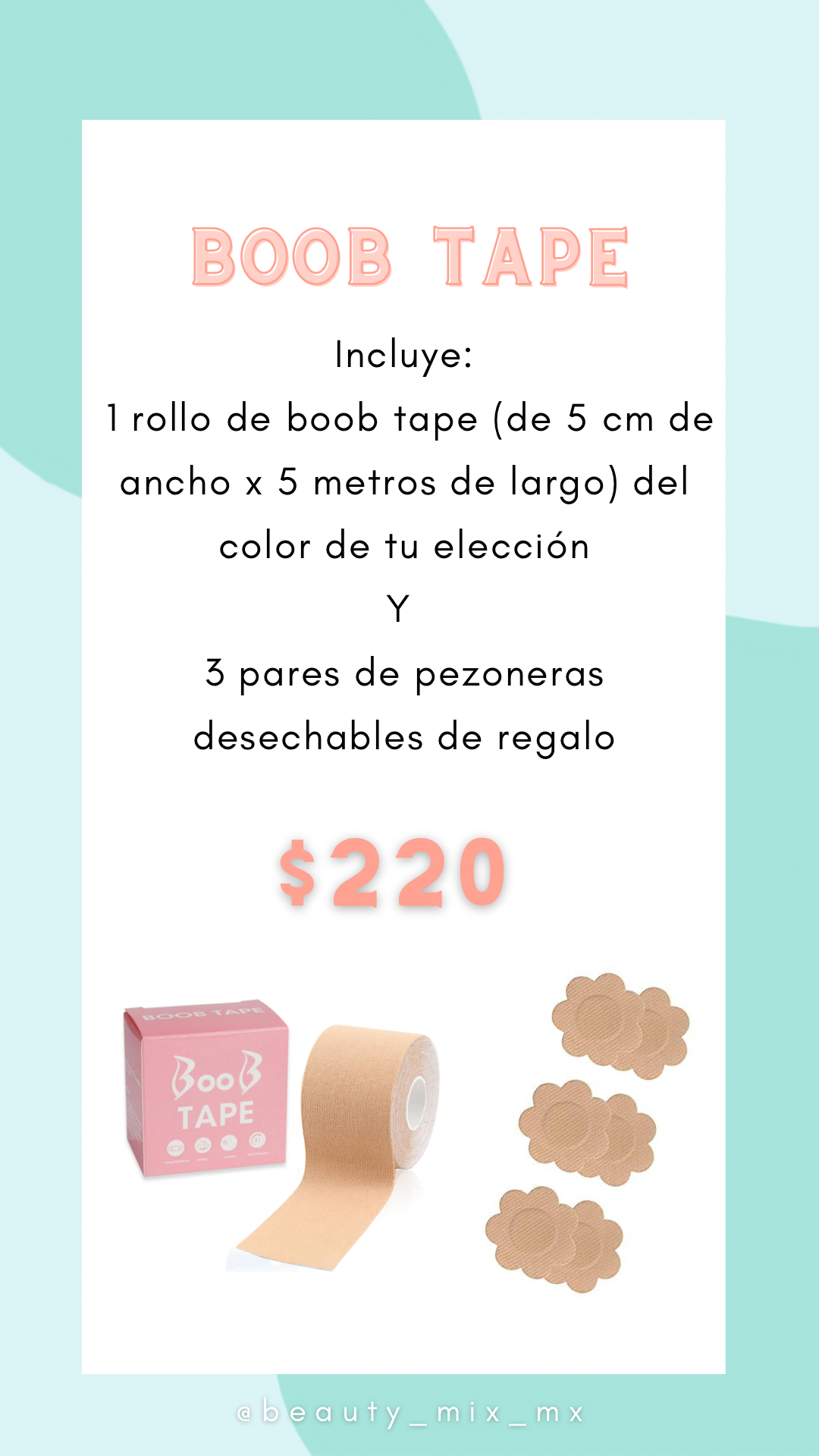 Boob tape (rollo 5 metros color nude)